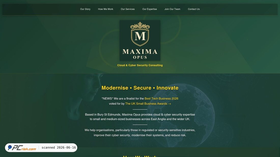 Screenshot of maximaopus.co.uk