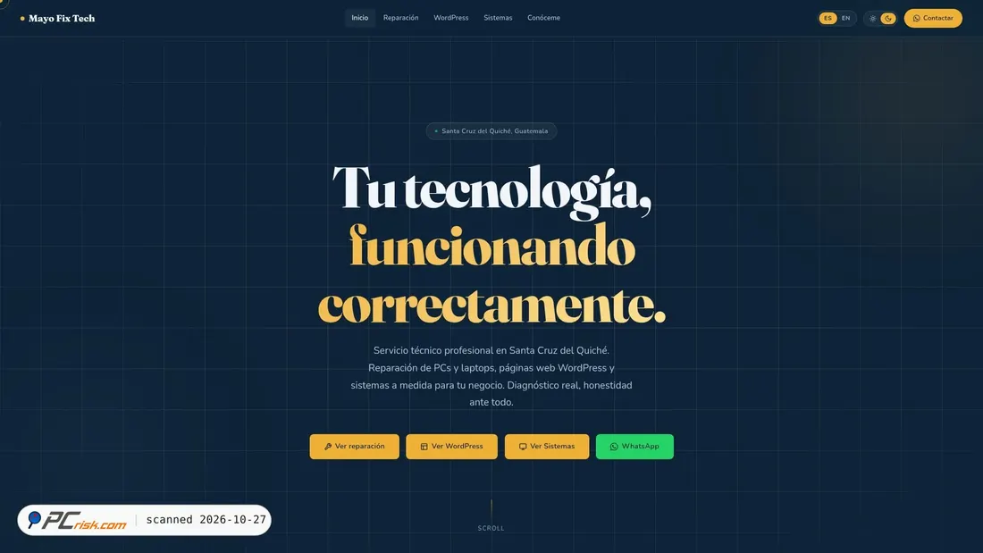 Screenshot von mayofixtech.com