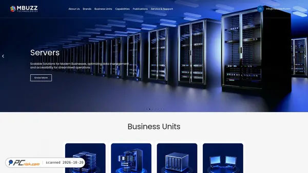 Zrzut ekranu mbuzztech.com