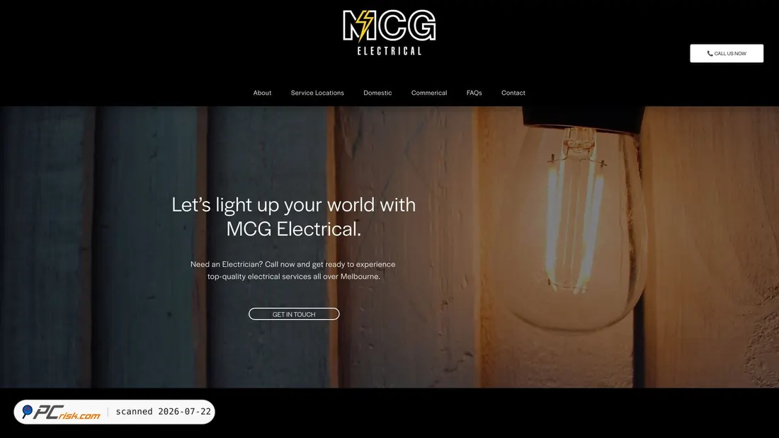 Screenshot of mcgelectrical.com.au