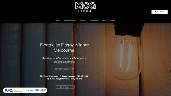 mcgelectrical.com.au screenshot