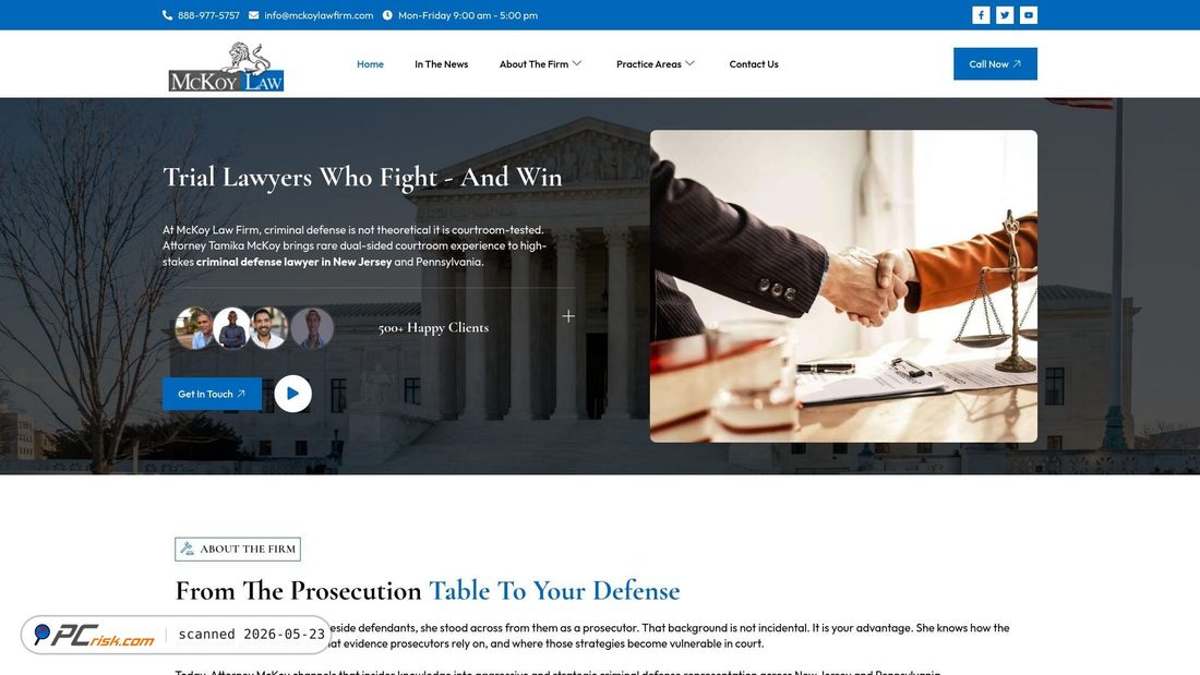 Screenshot von mckoylawfirm.com