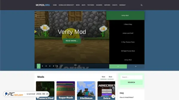 mcpedl.org screenshot