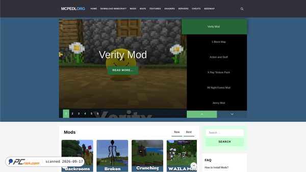 mcpedl.org screenshot
