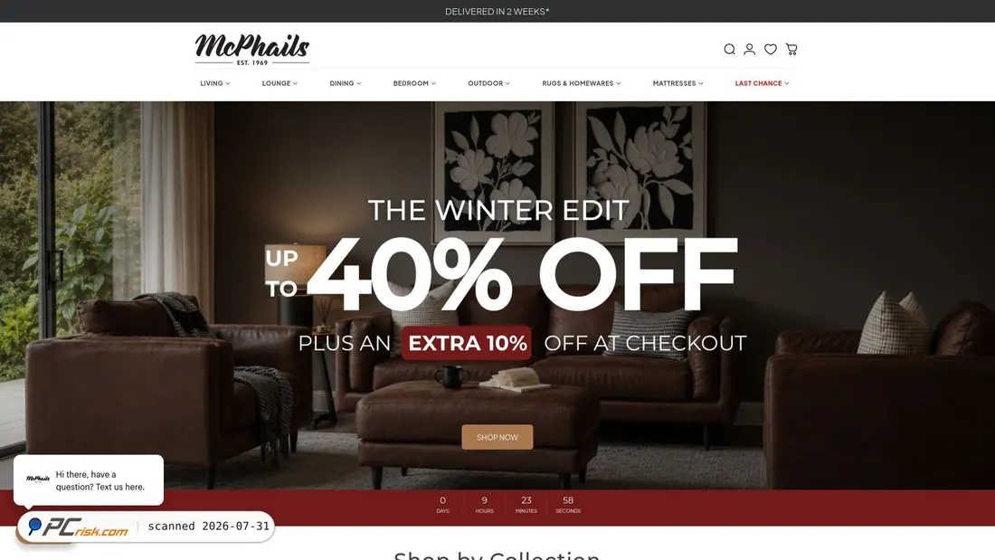 Screenshot of mcphails.com.au