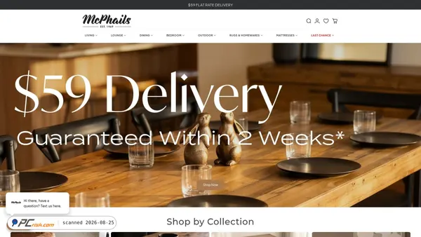 mcphails.com.au screenshot