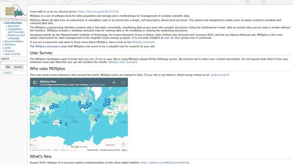 mdsplus.org screenshot