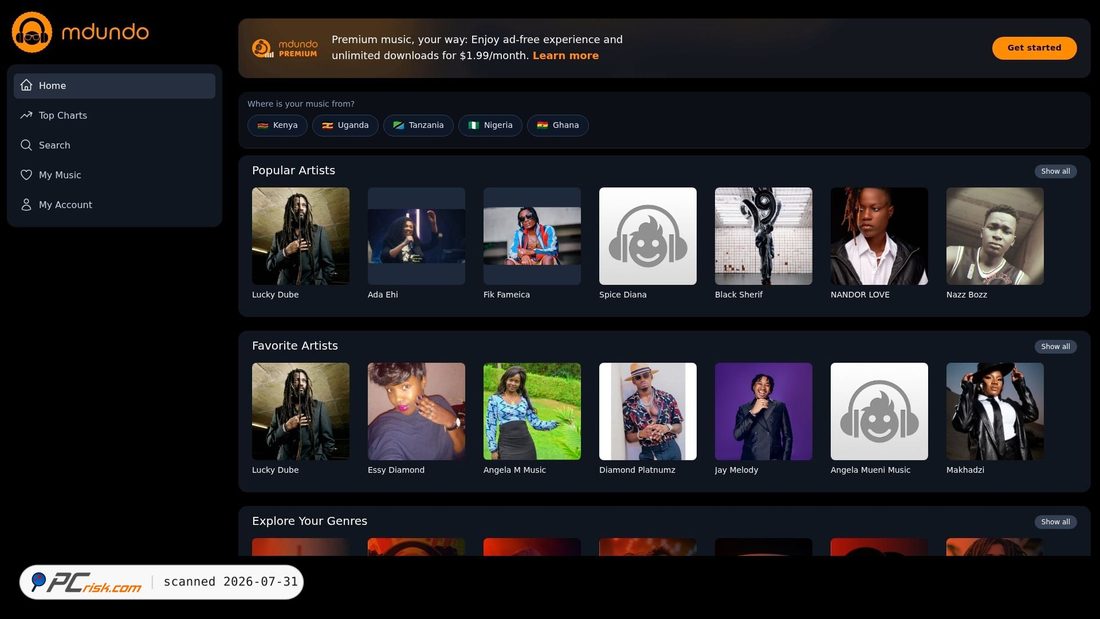 Screenshot of mdundo.com