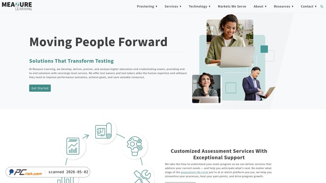 Captura de pantalla de meazurelearning.com