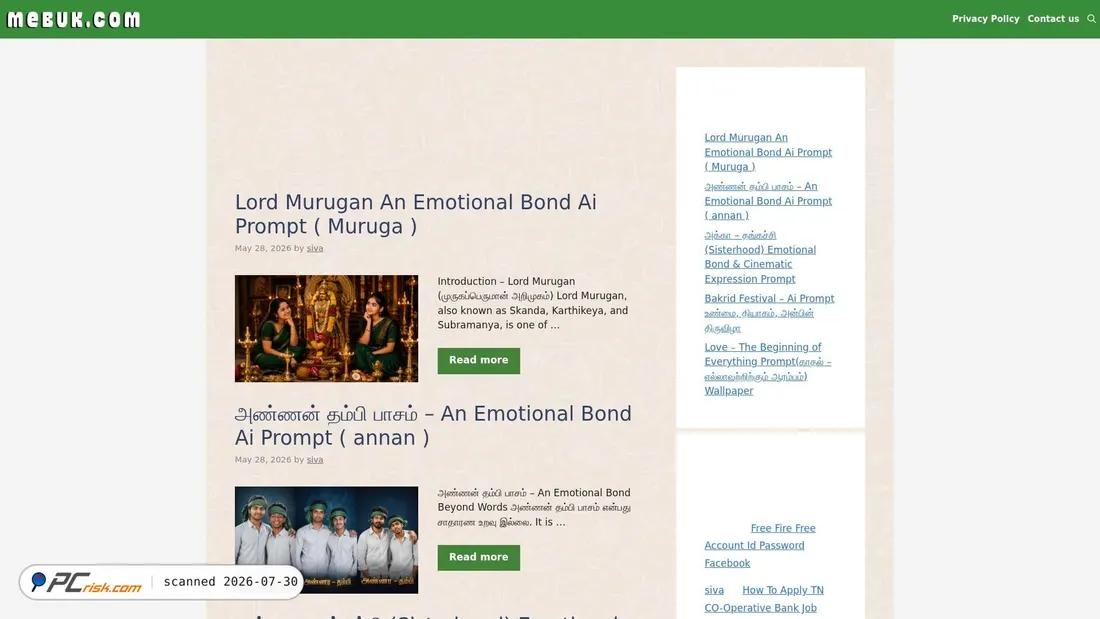 Screenshot of mebuk.com