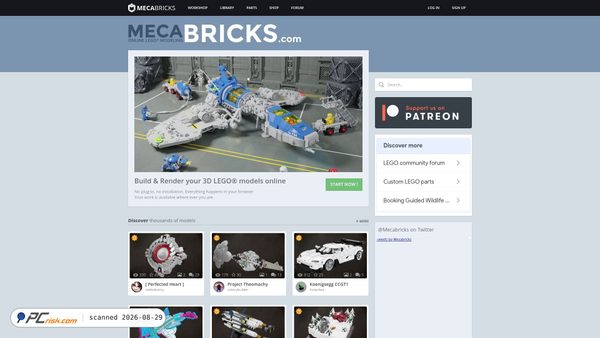 mecabricks.com Screenshot