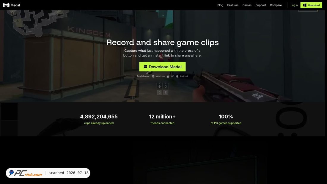 Screenshot of medal.tv