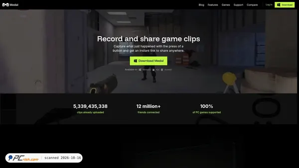 Screenshot van medal.tv