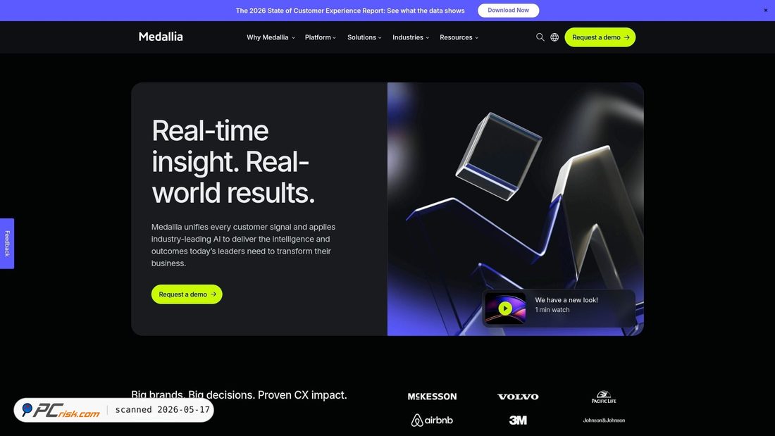 Screenshot of medallia.com