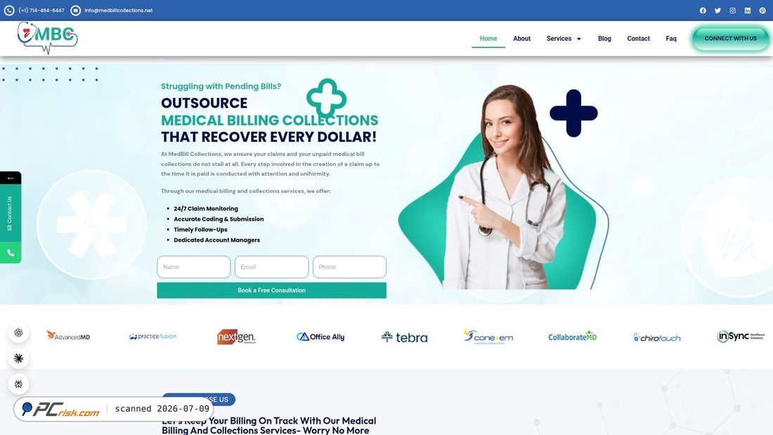 Screenshot of medbillcollections.net