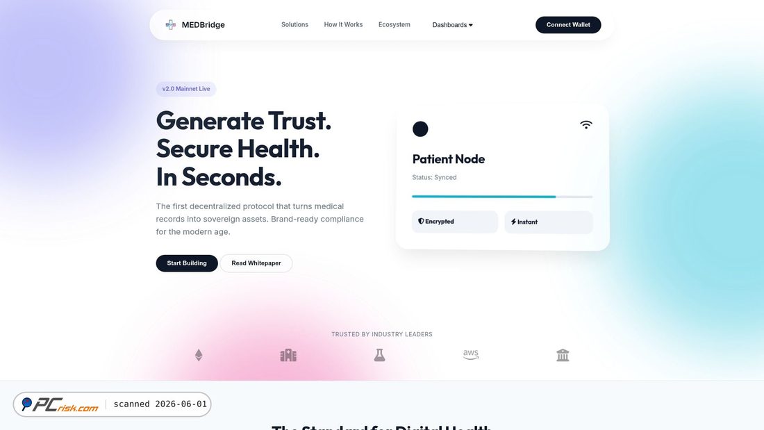 Screenshot of medbridge-dapp.pages.dev