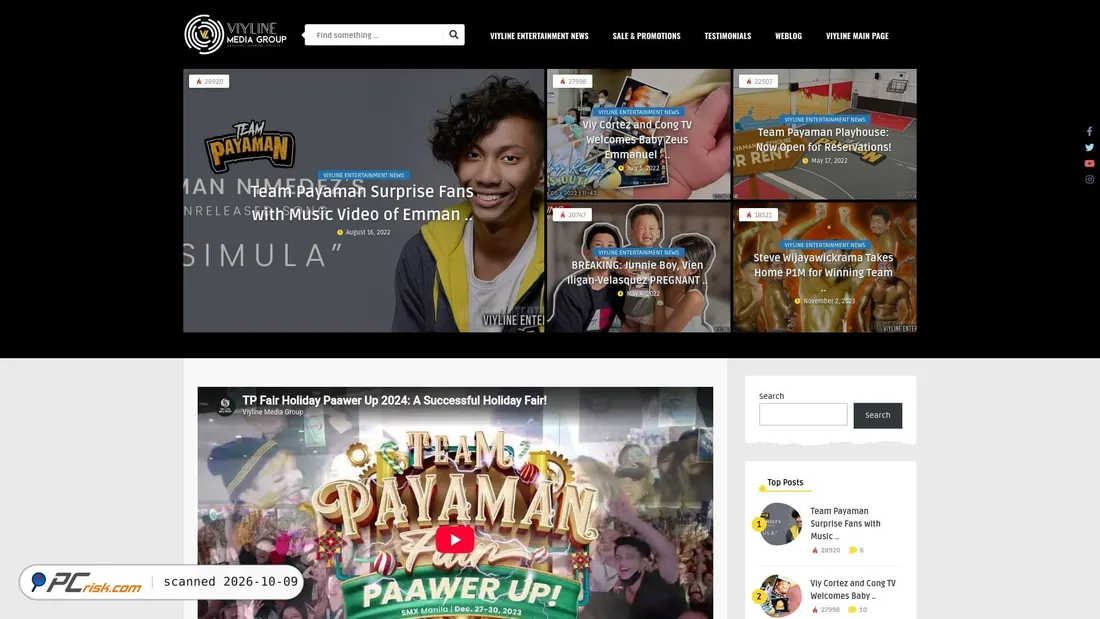 Screenshot of mediagroup.viyline.net