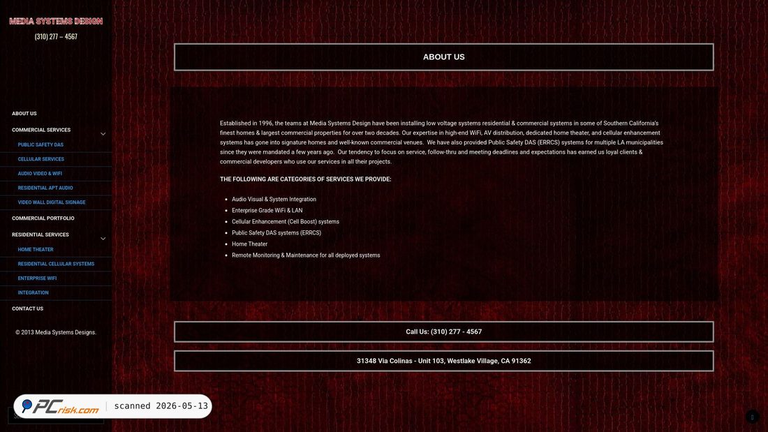 Captura de pantalla de mediasystemsdesign.com