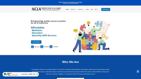 mediationla.org screenshot