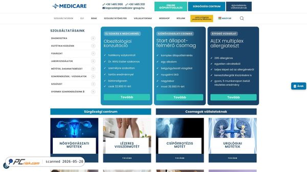 medicare-group.hu screenshot