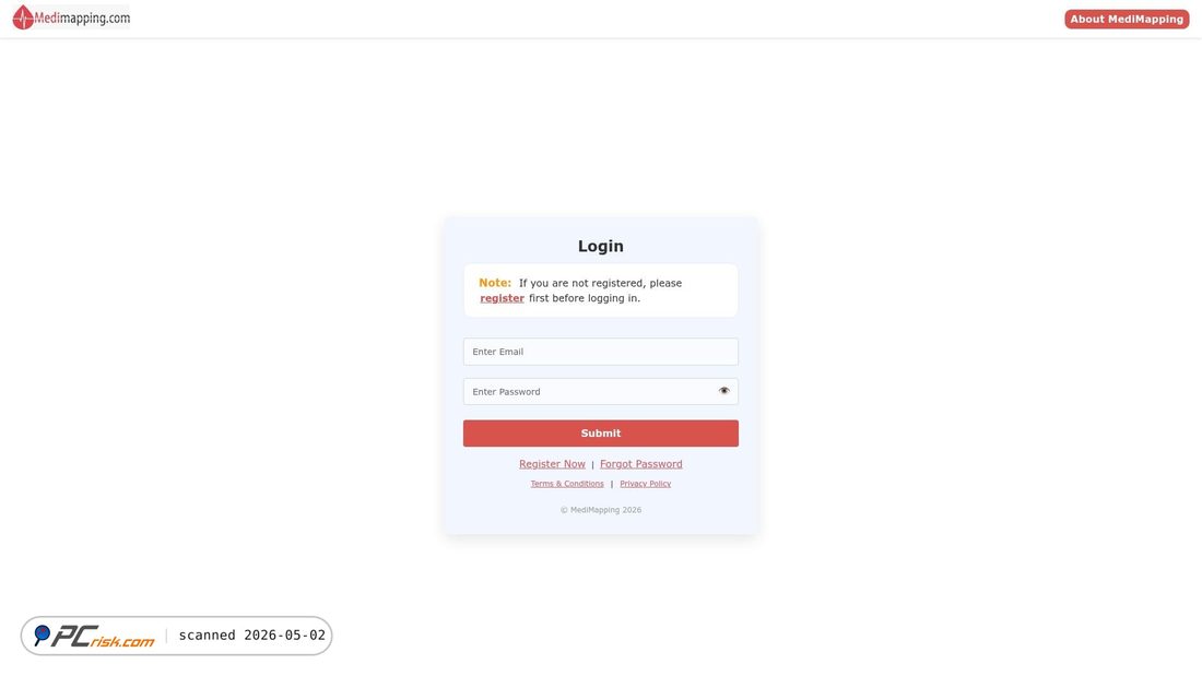 Screenshot von medimapping.com