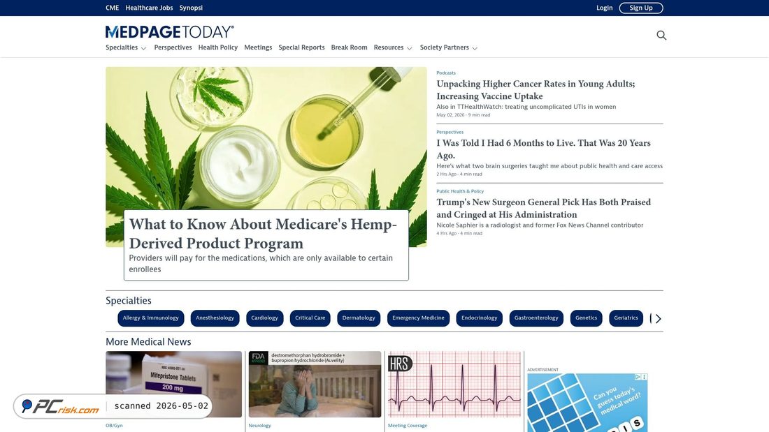 Capture d’écran de medpagetoday.com