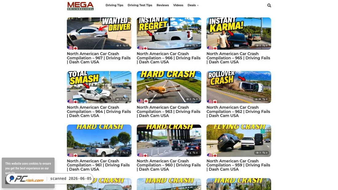Zrzut ekranu megadrivingschool.com