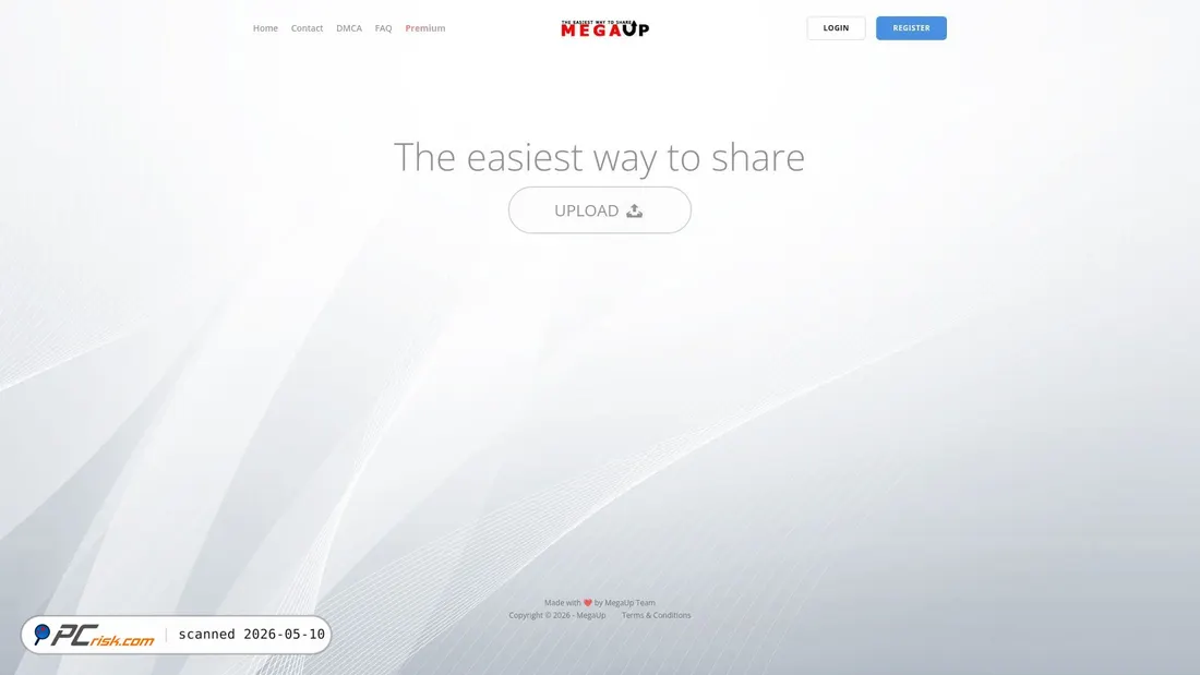 Screenshot of megaup.net