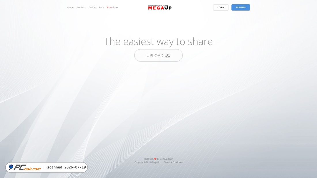 Screenshot di megaup.net