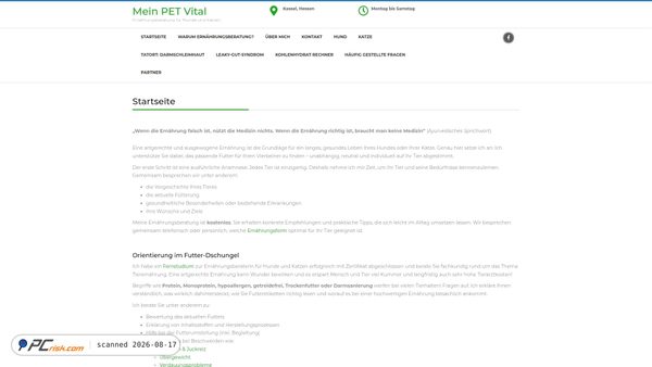 meinpetvital.de screenshot