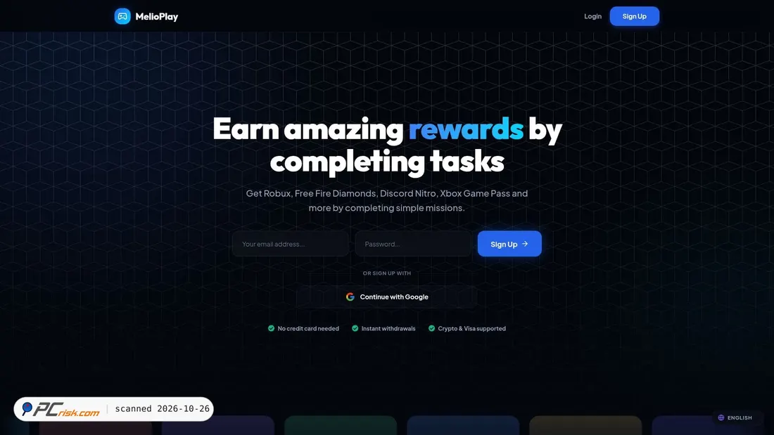 Screenshot of melioplay.com