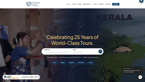 melissaworldtravels.com Screenshot