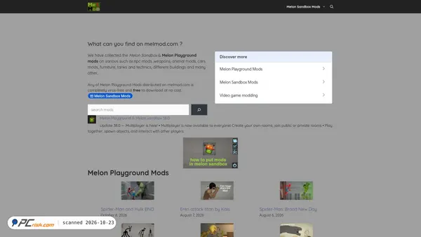 Screenshot di melmod.com