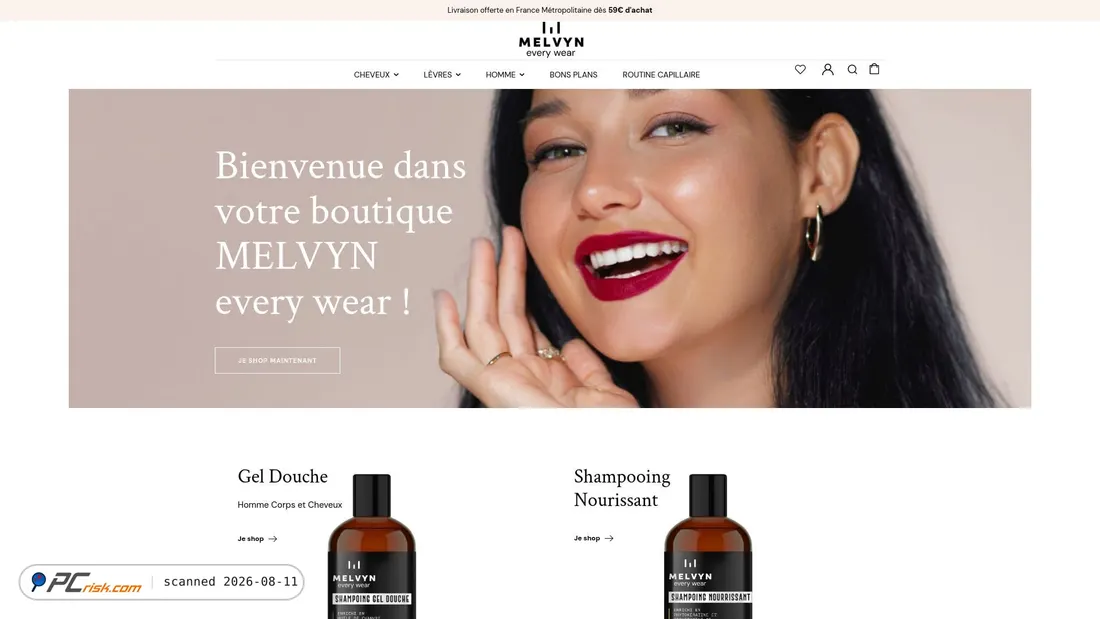 Screenshot of melvyneverywear.com