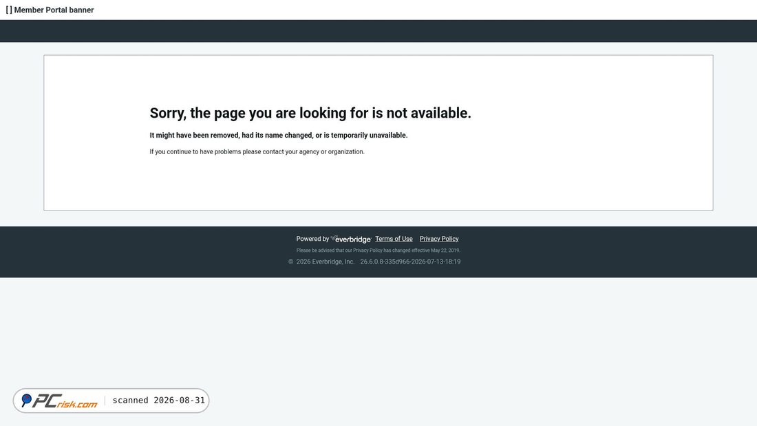 Screenshot von member.everbridge.net