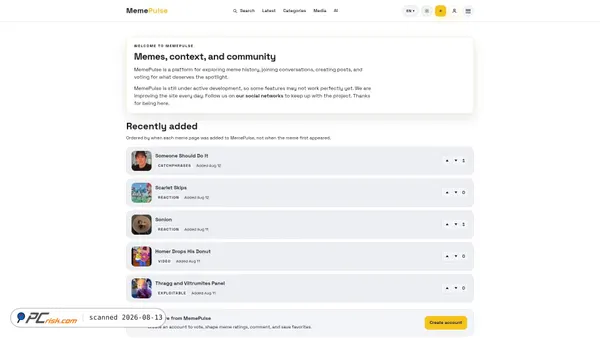memepulse.net screenshot
