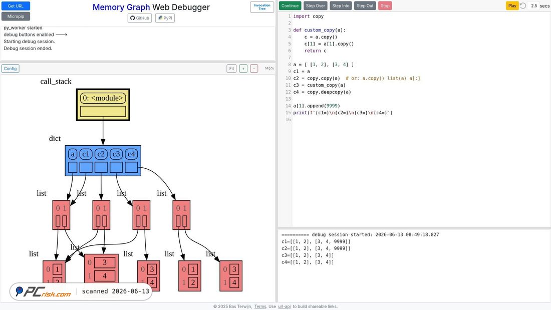 Screenshot di memory-graph.com