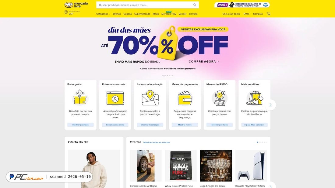 Screenshot of mercadolivre.com.br