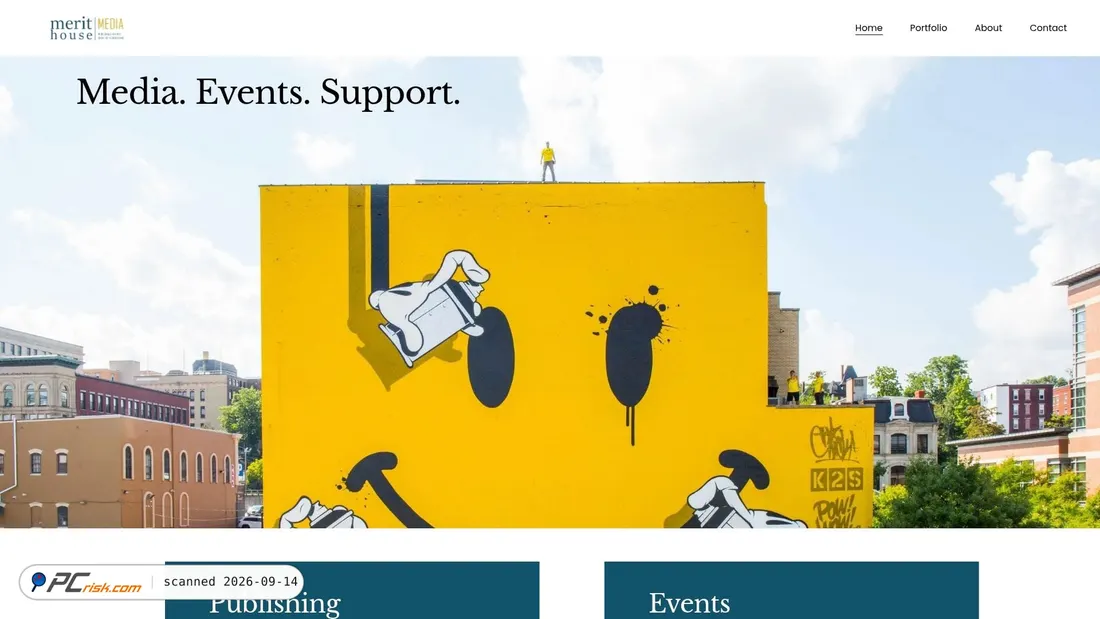 Screenshot von merithousemedia.com