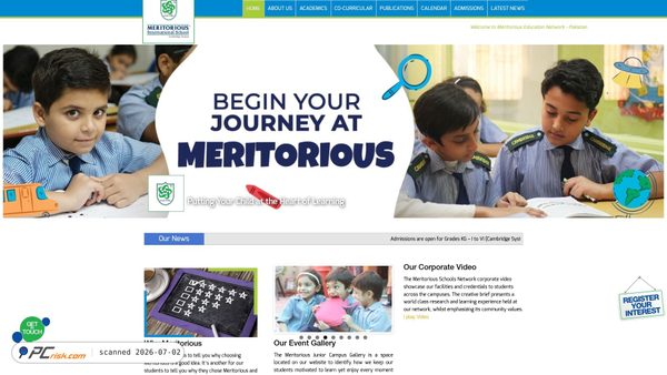 meritoriousschool.com screenshot
