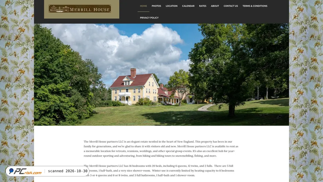 Captura de pantalla de merrillhouse.com