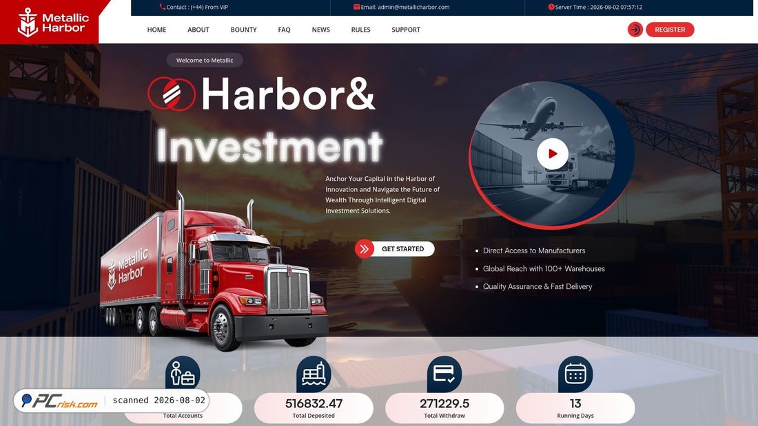 Screenshot of metallicharbor.com