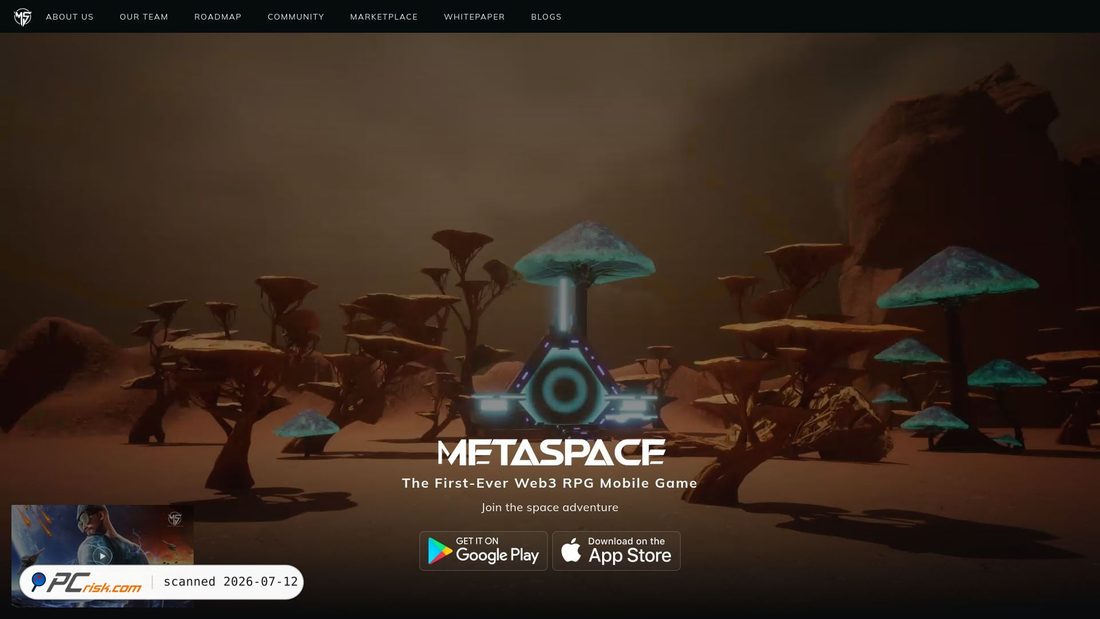 Screenshot of metaspacechains.com