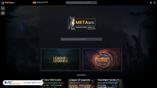 Captura de ecrã de metasrc.com