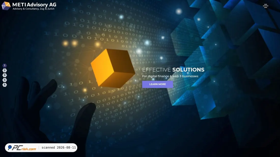 Screenshot of meti-advisory.com