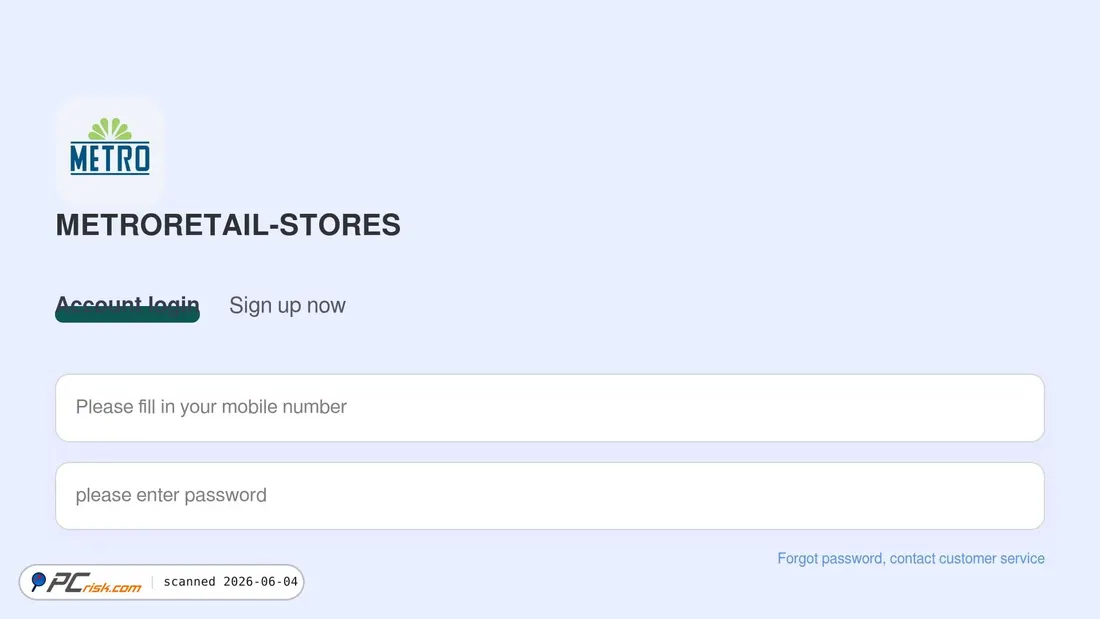 Capture d’écran de metroretail-stores.com