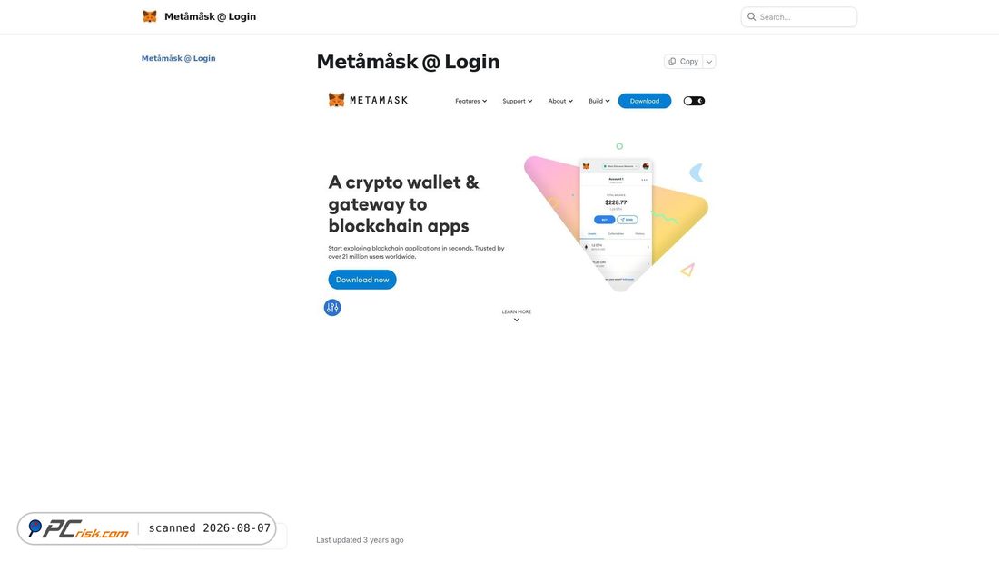 Screenshot von metsxmasklognux.gitbook.io