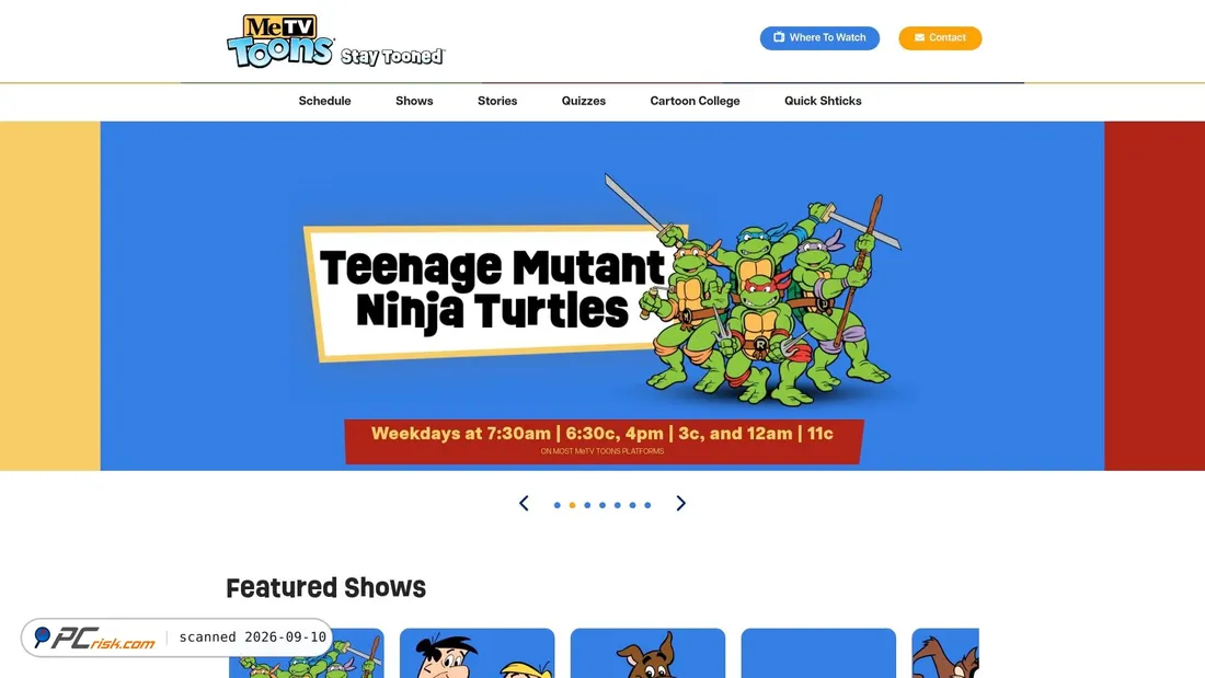 Screenshot of metvtoons.com