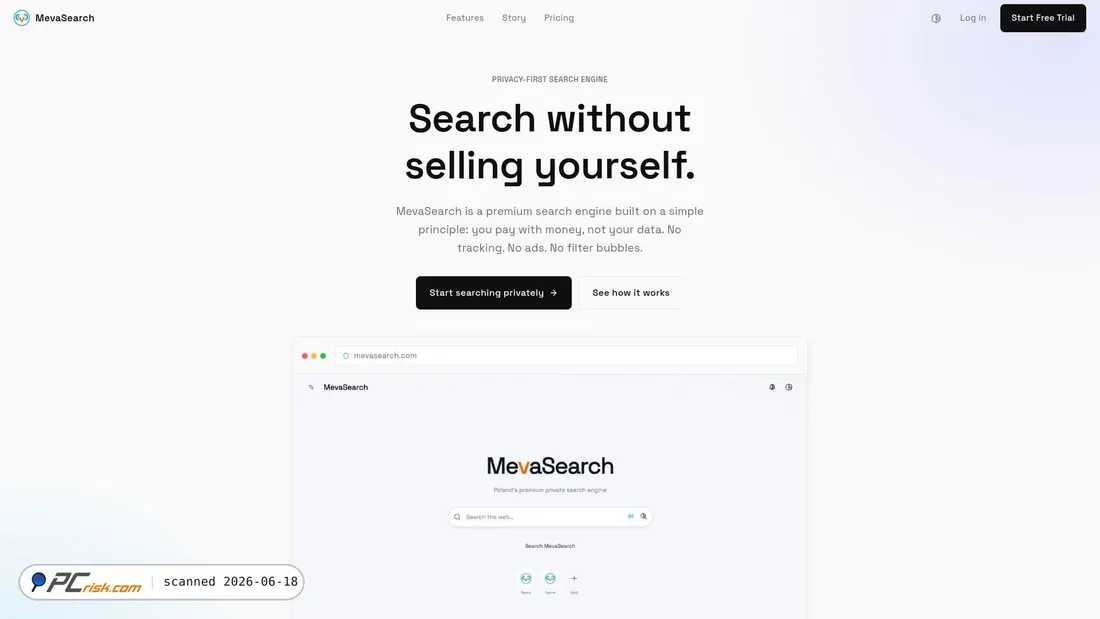 Screenshot of mevasearch.com