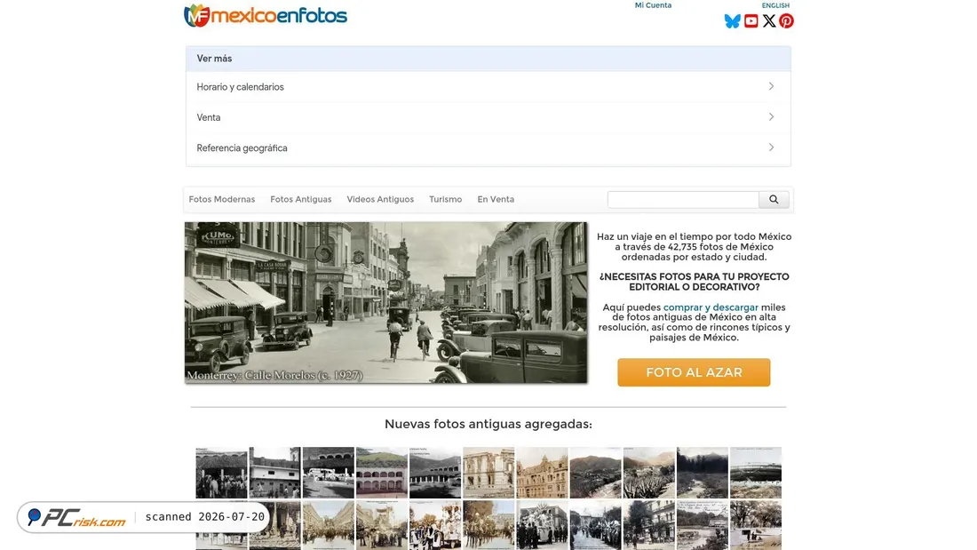 Screenshot of mexicoenfotos.com